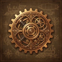 银河国际蒸汽朋克齿轮标志